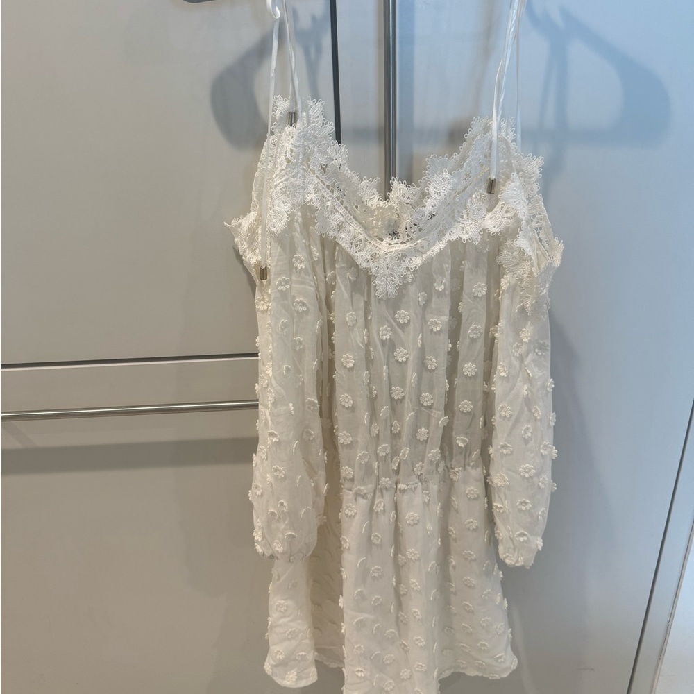 Karina Grimaldi Ivory Lace Midi Dress Like New
